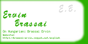 ervin brassai business card